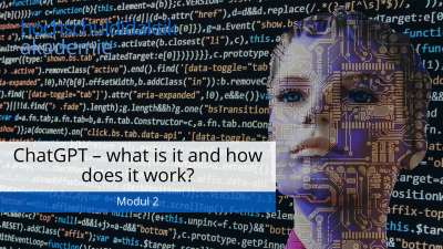 In this module, we take a systematic look at the AI-tool ChatGPT. You'll learn what it can and can't do, how it works, and we will discuss the potential risks it poses.